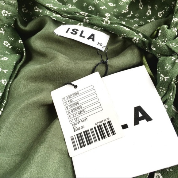 ISLA "Eurydice" Forest Florals LS Ruffle Dress - Picture 8 of 8